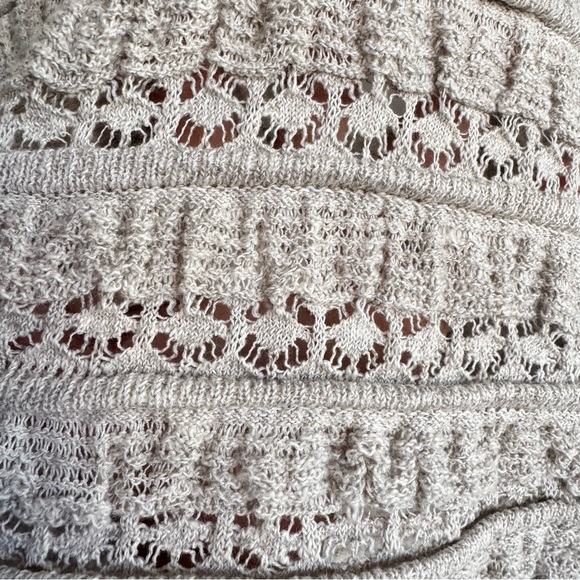 Free People Wild Roses Cardi Ruffle Soft Girl Boho Knit Cardigan Sweater Size M - Picture 6 of 11